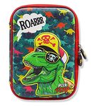 Royal Hub Branded Dragon Dinosaur Embossed 3D Cover Pencil Case Compartments, Pencil Pouch Kids, School Supply Organizer Students, Stationery Box, Cosmetic Zip Pouch Bag (1 Unit, Canvas, Multicolor)