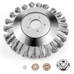 ARyee 6" Strimmer Head, 150mm Steel Wire Grass Trimmer Cutter Head, Strimmer Wire Brush Head Replacement for Garden Lawn Overgrown Area, Bore Diameter 25.4mm