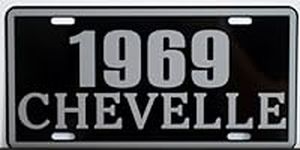 1969 69 Chevelle Metal License Plat