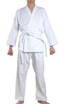 (size3-(1.5m-1.5m/50-60kg), for adult) - NAMAZU Karate Uniform for Kids and Adult, Lightweight Karate Gi Student Uniform with Belt for Martial Arts Training - White