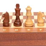 Husaria Professional Staunton Tournament No. 4 Wooden Chess Game Set with 2 Extra Queens, 7.7-Centimeter Kings