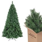 SALCAR 7ft Christmas Tree, Artificial Christmas Tree With Metal Stand, Spruce Pine Tree 210cm Xmas Tree, 7 ft Quick Setup Tree, Christmas Decoration