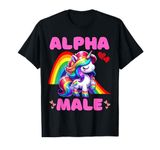 Alpha Male - Funny Sarcastic Rainbow Unicorn - Great Stag Do T-Shirt