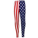 A2Z 4 Kids Girls Legging Comic Graffiti Floral Leopard Tartan - Legging USA Flag 5-6