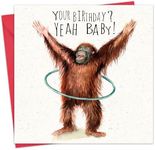 Twizler Funny Birthday Card Orangutan - Funny Card Birthday - Happy Birthday Card - Funny Birthday Card Men - Funny Birthday Card Women - Funny Birthday Card For Him - Funny Birthday Card For Her