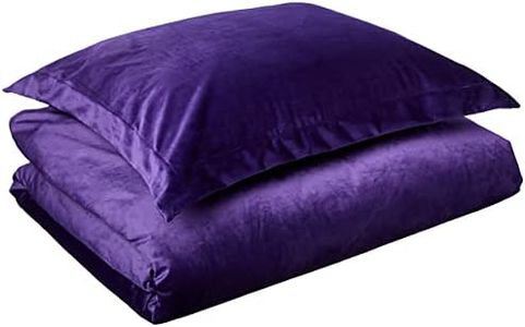 Tribeca Living VENICEDUVET Venice Velvet Oversized Solid Duvet Set, Twin, Purple