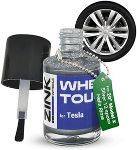 Premium Tesla Wheel Touch Up Paint for Model X 20-inch Silver Helix Rims - Color-matched Paint for DIY Curb Rash Repair - Made in USA