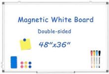 WALGLASS Magnetic Whiteboard 48" x 