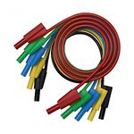 CZJZDZ 5pcs Test Leads Cable Line Wire 100cm/3.3ft, Fully Insulated Safety Shrouded Stackable Security 4 mm Banana Plug Test Lead for Multi-Meter 5 Colors J.70021