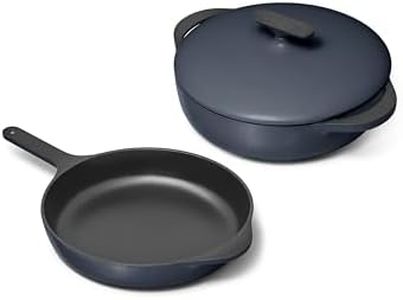 Caraway 10.5" Cast Iron Skillet and 3.5 qt Braiser Pan Duo
