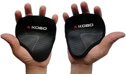 Kobo Weight Lifting Grip Pads/Hand Grips for Pull Ups/Gym Gloves for Functional Fitness Gym & Fitness Gloves (Black)