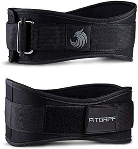 Fitgriff® Ceinture de Musculation V2 - pour Haltérophilie, Bodybuilding, Force, Fitness, Gym, Levage - Femmes et Hommes - Weightlifting Belt (Full Black, M)
