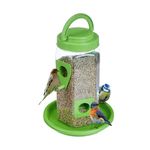 Earthsip Bird Feeder Tower Hanging for Balcony Bird Seed Container|Bird Food Feeder Stand for Sparrow, Finches, Budgies, Indian Munias for Home, Balcony, Window, Terrace/Garden-Multicolor (1 PCs)