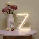 GUOCHENG LED Neon Letter Lights Alphabet Light Up Letter Sign Battery&USB Power Marquee Neon Letter Lights for Christmas Wedding Home Party Decoration Z