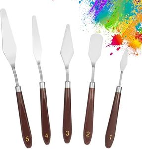 5pcs Palette Knife,Stainless Steel Spatula Palette Knife set, Pallet Knife,Painting Knives,Oil Painting Accessories for Oil, Canvas, Acrylic Painting By EGYPAMID