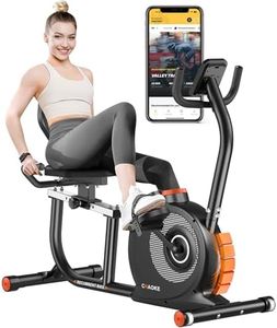 Recumbent Exercise Bike for Home 16 Levels Magnetic Resistance Stationary Bikes for Adults Seniors with Smart APP, LCD Monitor, Heart Rate Handle, Adjustable Seat & Backrest, 400lbs Weight Capacity
