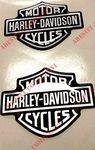 HARLEY DAVIDSON Logo Decal - Pair of Resin Stickers - 3D Effect for Tank or Helmet