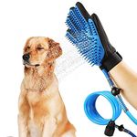 Overa 2 in 1 Dog Shower Attachment, Dog Bath Brush, Dog Shower Tool with Sprayer, Pet Grooming Gloves for Long and Short Hair Dogs, Indoor and Outdoor Cat and Dog Bath Accessories