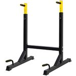 CANPA Dip Station Adjustable Parallel Bars For Home,Dip Stand With Two Safety Connectors And 6 Height Level,Multi-Function Dip Machine With 500 LBS Loading Capacity