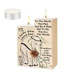 Double Sided Printing Wooden Candle Holders Mum Gifts from Daughter Son, Birthday Gifts For Mum Candle, mum personalised gifts for Mum Candle Happy Birthday Mum Presents Memorial Gifts