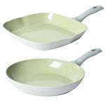 Salter Healthy Ceramic Non-Stick Coating, Induction Cookware, Aluminium Egg Pancake Cooking Skillet/Grill Pan for Steak