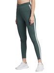 Blinkin Women's Skinny Fit Polyester Blend Leggings (4443-dark-green-30_hunter Green With White_l)