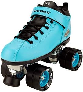 Riedell Skates - Dart - Quad Roller Speed Skates | Aqua | Size 4