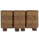 Triple Molle Mag Pouch, 5.56 Tactical Open Top M4 M16 Magazine Holder Carrier with Quick Release Magazine Pouch Insert