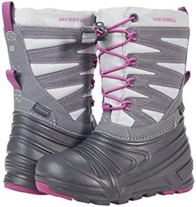 Merrell Snow Quest Lite 3.0 Waterproof Boot, Grey/Berry, 1 US Unisex Big Kid