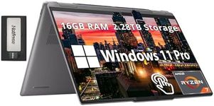Lenovo Yoga 7 2-in-1 14" 2K Touchscreen Laptop, AMD Ryzen 7 8840HS, 16GB LPDDR5, 2.28TB Storage(2TB SSD +288GB Docking Station Set), AMD Radeon HD 780M Graphics, Backlit Keyboard, Win 11 Pro, Grey