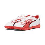 PUMA Men's Ultra Play TT Soccer Shoe, White Black-FIRE Orchid, 9 UK