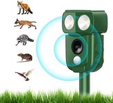 Solar Powered Ultrasonic Mouse Repeller, Waterproof Cat Repeller, Animal Scarer, Mole Repeller Outdoor Ultrasonic Deterrent , Mole Deterrent for Lawns, Gardens and Yards to Scare Voles