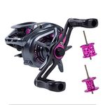 Kingdom 135g Ultra Light Spool Bait Finesse Baitcasting Fishing Reel Lure 7.1:1 8.1:1 Shallow Spool Light Game Coil (7.1, Right Hand)