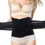 Happy Will Postpartum Support Belly, Elastic Women Waist Trainer Breathable Abdominal Binder for Post-Operative Care Pregnancy Support Weight Loss Burn Fat Body Shape (M)