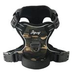 ShopMiey Dog Harness No Pull Pet Harness with 2 Leash Clips, Adjustable Soft Padded Pet Vest Harness, Reflective No-Choke with Easy Control Handle for Training or Walking (Camouflage, Medium)