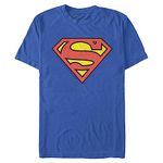 DC Comics Men's Superman Logo T-Shirt, Royal, X-Large