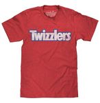 Tee Luv Men's Retro Twizzlers Candy Shirt, Red Heather, L