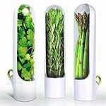 1Pack Herb Saver,Keep Fresh Cilantro, Parsley, Thyme, Mint & Asparagus Herb Storage Container Keeper for Refrigerator