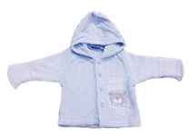 Bold N Elegant - Be Bold Inside & Elegant Outside Baby Boy'a and Girl's Soft Cotton Warm Thick Fur Full Sleeve Hood with Jacket (Sky Blue, 0-6 Months)