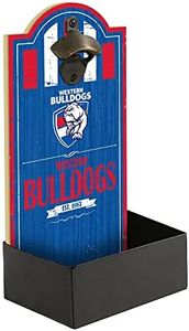 Western Bulldogs AFL Wall Bottle Opener Sign with Catcher