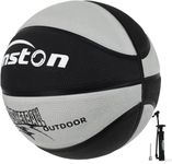 Senston Basketball 29.5" Leather Basketball Outdoor Indoor Mens Basketball Ball Official Size 7 Outdoor/Indoor Game Basket Ball Color Gray