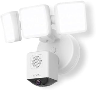 WYZE Floodlight Camera Pro, PCMag Editors' Choice 3000-Lumen LEDs, 2.5K HD Outdoor Security Camera, 180° Wide View, Motion Detection, Color Night Vision, Works with Alexa & Google-White