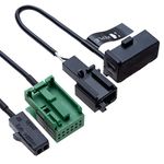 Car Radio Bluetooth Wire Harness Cable 12 Pin Kit with Microphone Voice Control Compatible with RCD510 RNS315 RNS510 SDS Honda Peugeot Seat Skoda Nissan Toyota and many more! | 3.6m