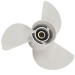 FAWAY 13 1/2x15-K Boat Motor Aluminum Propeller 6E5-45947-00-EL - Compatible with Yamaha Outboard Engines 60HP 70HP 75HP 80HP 85HP 90HP 115HP 130HP 15 Tooth-RH - Aluminum Outboard Propeller