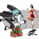 Niceday Mini Stepper Exercise Machine, Steppers with Resistance Bands, Step Machine Exerciser for Home, Up-Down Stepper with LCD Monitor, Space Saving, Non-Slip Pedal, Legs Arms and Full Body Training