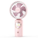 COSTAR Portable Mini Fan, Handheld Personal Fan with Creative Light, 3 Speeds, 1800mAh USB Rechargeable Battery Fan, Small Fan for Women Men Girls Kids Indoor Outdoor Travel (Pink)