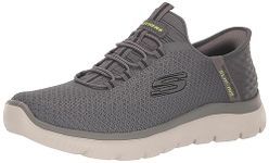 Skechers Men's Summits HIGH Range Sneaker, Charcoal Mesh/Trim, 10 UK