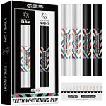 Teeth Whitening Pen Gel Kit - Effective & Painless, Enamel Safe, No Sensitivity for Tooth, Up to 1-5 Shades Whiter in 2 Weeks,Easy to Use Teeth Whitener at Home or Traveling, Day + Night