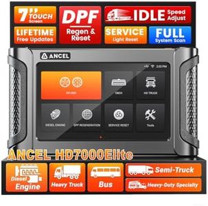 ANCEL HD7000 Elite 7" Heavy Duty Truck Scanner with DPF Regen, Speed/Idle Adjustment, Service Reset, Diagnostic Tool for Cummins Detroit CAT Volvo Paccar Mack International, Lifetime Free Updates