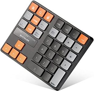 SurnQiee Bluetooth Numeric Keypad, Wireless Number Pad 35-Keys Financial Accounting Rechargeable Number Keyboard for Laptop Desktop, PC, Notebook